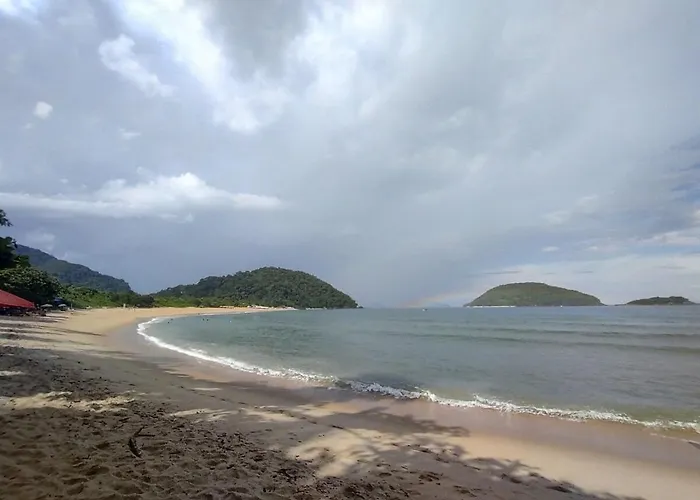 Apartamento com ar cond. na praia grande ubatuba
